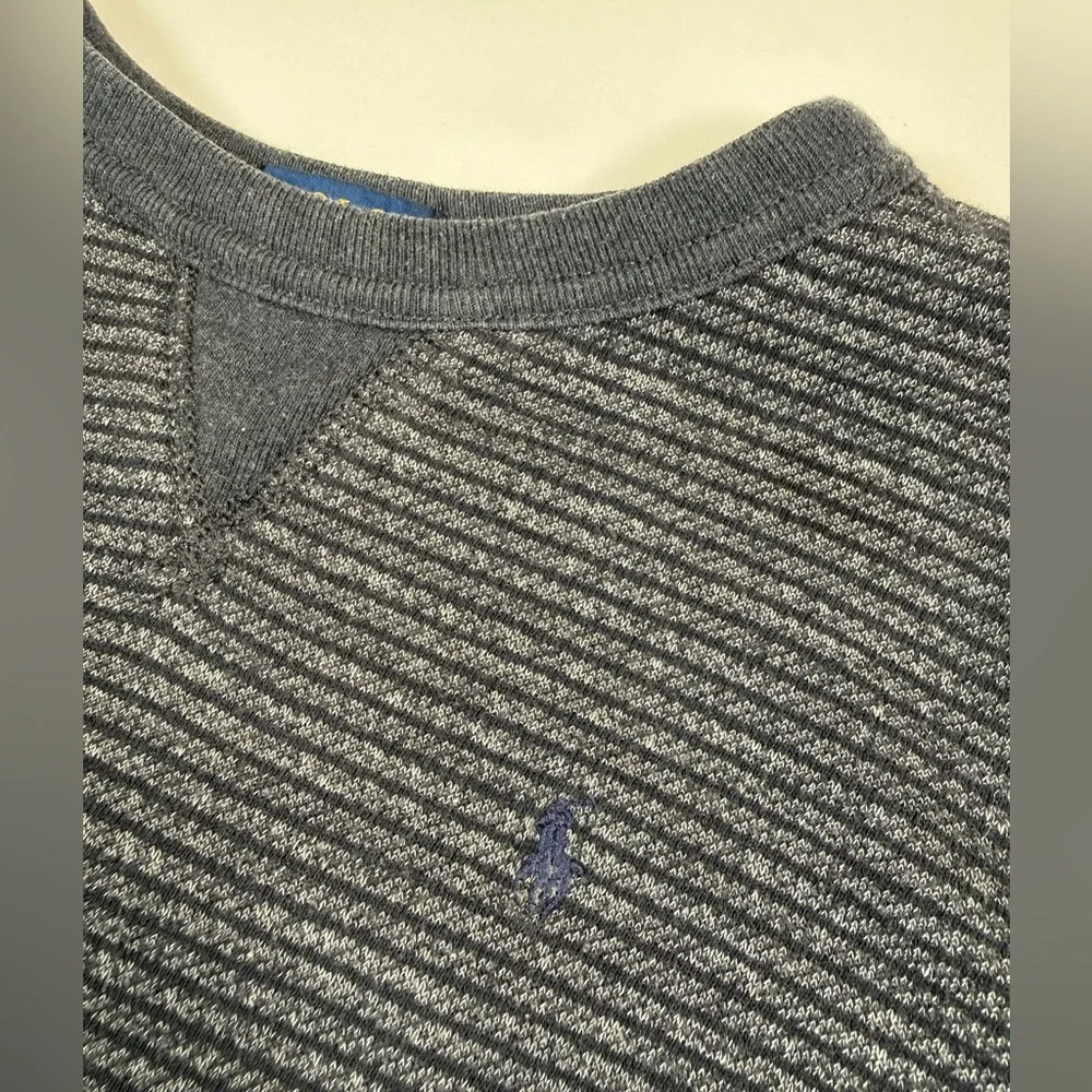 POLO RALPH LAUREN Boys Striped‎ Crewneck Sweatshirt 4T Gray Classic